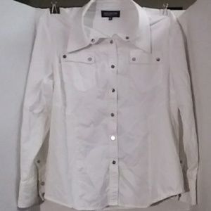 Jones New York snap front shirt